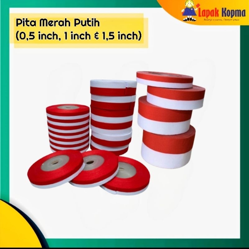 

Pita Merah Putih per 2 meter (ukuran 0,5 - 1 - 1,5 inch)