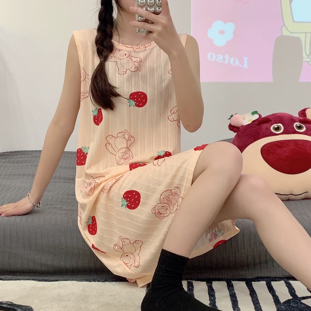 2025 Rok rumah wanita rompi tipis ala korea/Baju rumah anak perempuan ala korea