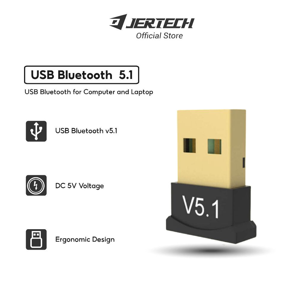 USB Dongle Bluetooth Adaptor 5.1  (Tidak Bisa HP) Hanya Untuk PC Laptop Komputer AK020