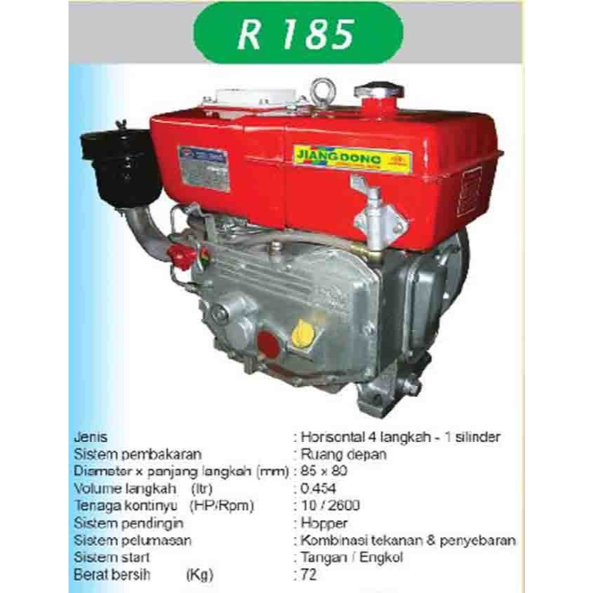 R 185 | ZH 185 JD MESIN DIESEL JIANG DONG | Mesin penggerak 8PK | Diesel Jiangdong ZH185 JD