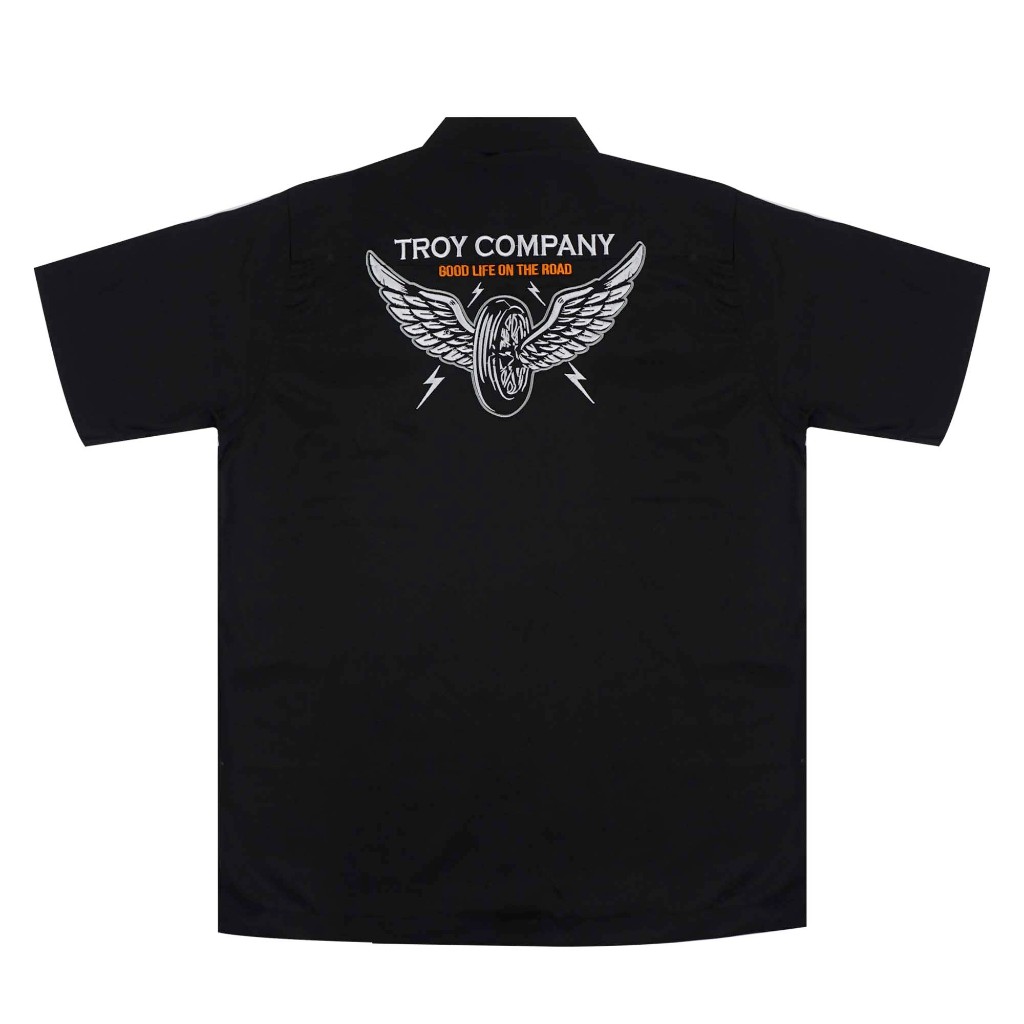 Troy Company Workshirt Workwear Engineers Black Wheel - Kemeja Kerja Work Shirt WSD 2622