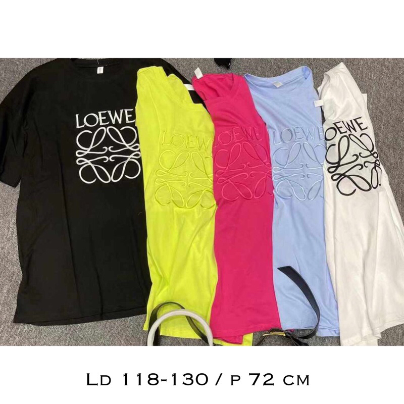 kaos oversize neon bordir