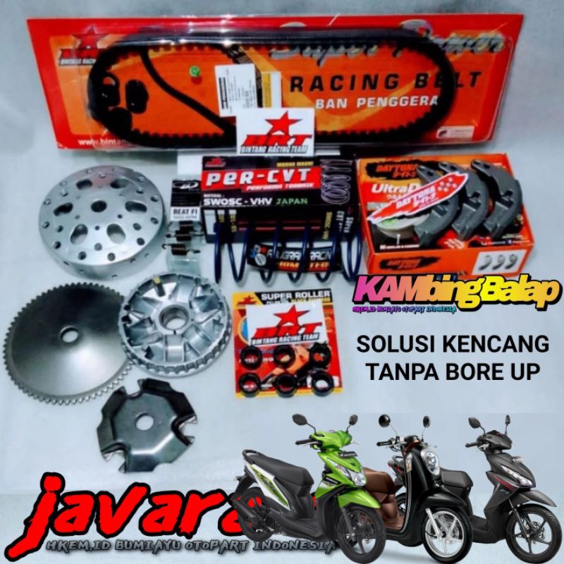 Paket Upgrade Kirian Beat Fi Scoopy Fi Vario 110 Led Pulley Custom Anti Gredek Kode KZL Starter Kasa