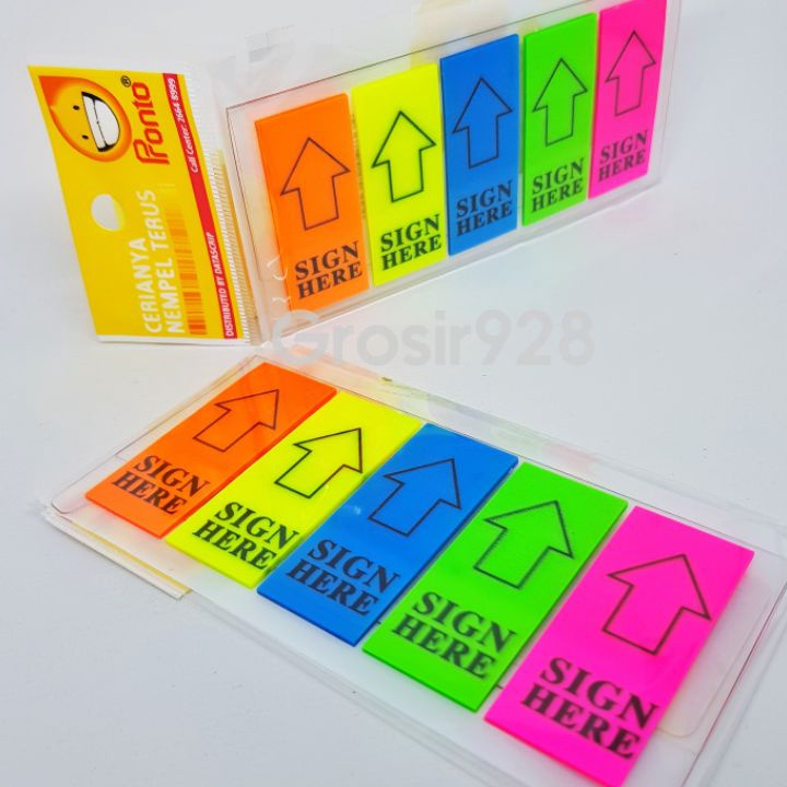 

FG2 Sticky Notes Pronto Sign Here 5 warna