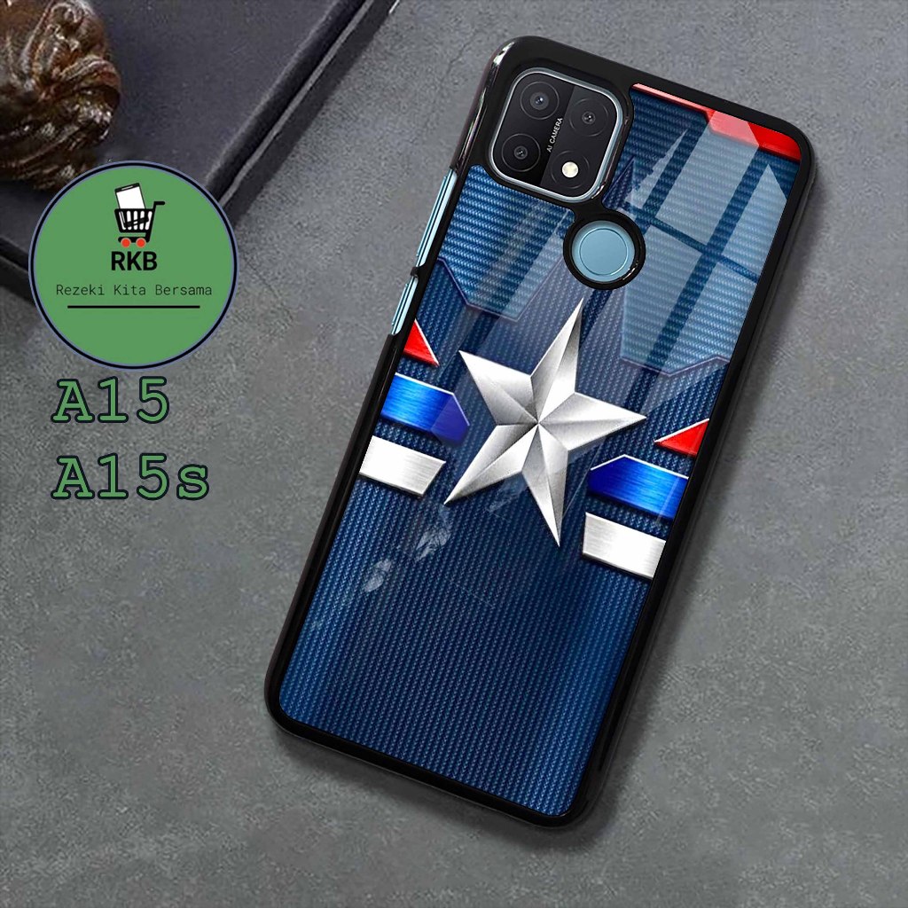 Case Glossy Oppo A15 A15s - Casing Oppo A15 A15s - Hardcase Glass Oppo A15 A15s - RKB