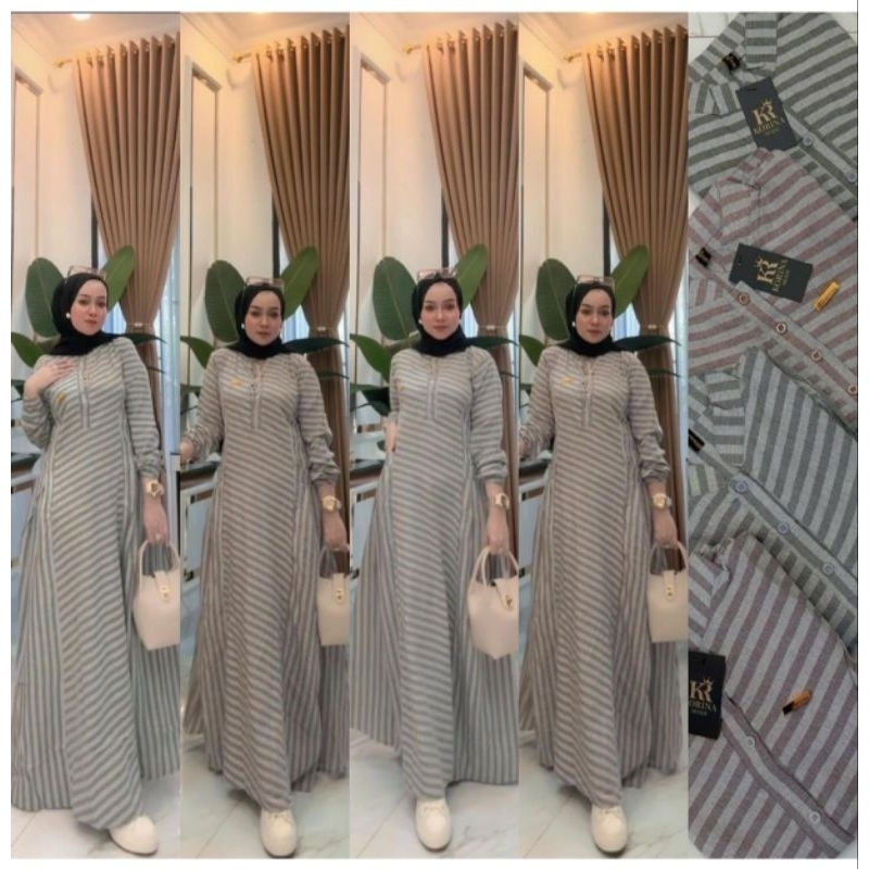 Gamis katun salur ori Korina