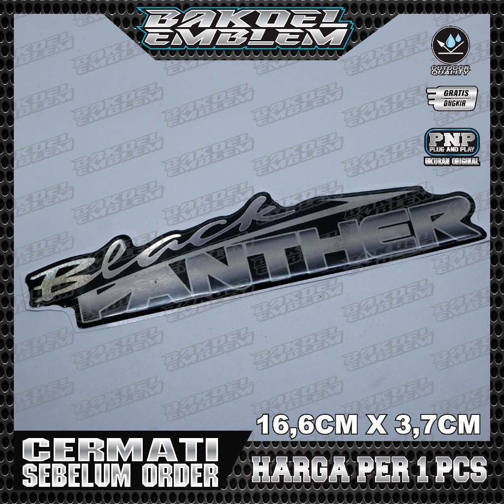 Emblem timbul isuzu black panther / emblem black panther / emblem isuzu panther limited edition