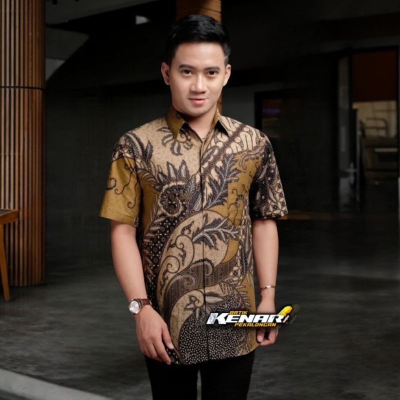 HEM BATIK PRIA WARNA KUNING