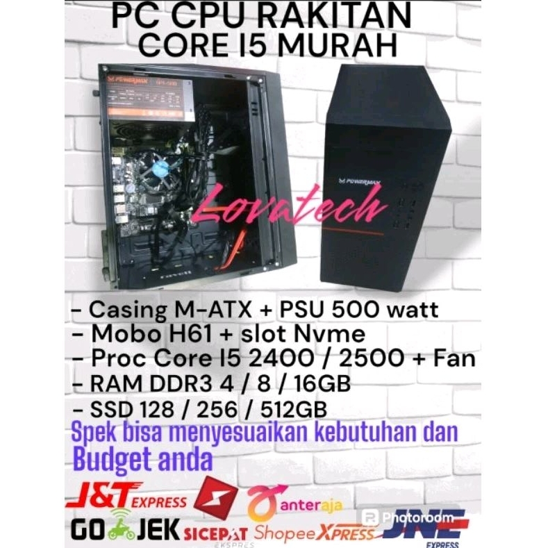 CPU RAKITAN CORE I5 MURAH / PC RAKITAN MURAH CORE I5 RAM 8GB | SSD 256 BARU