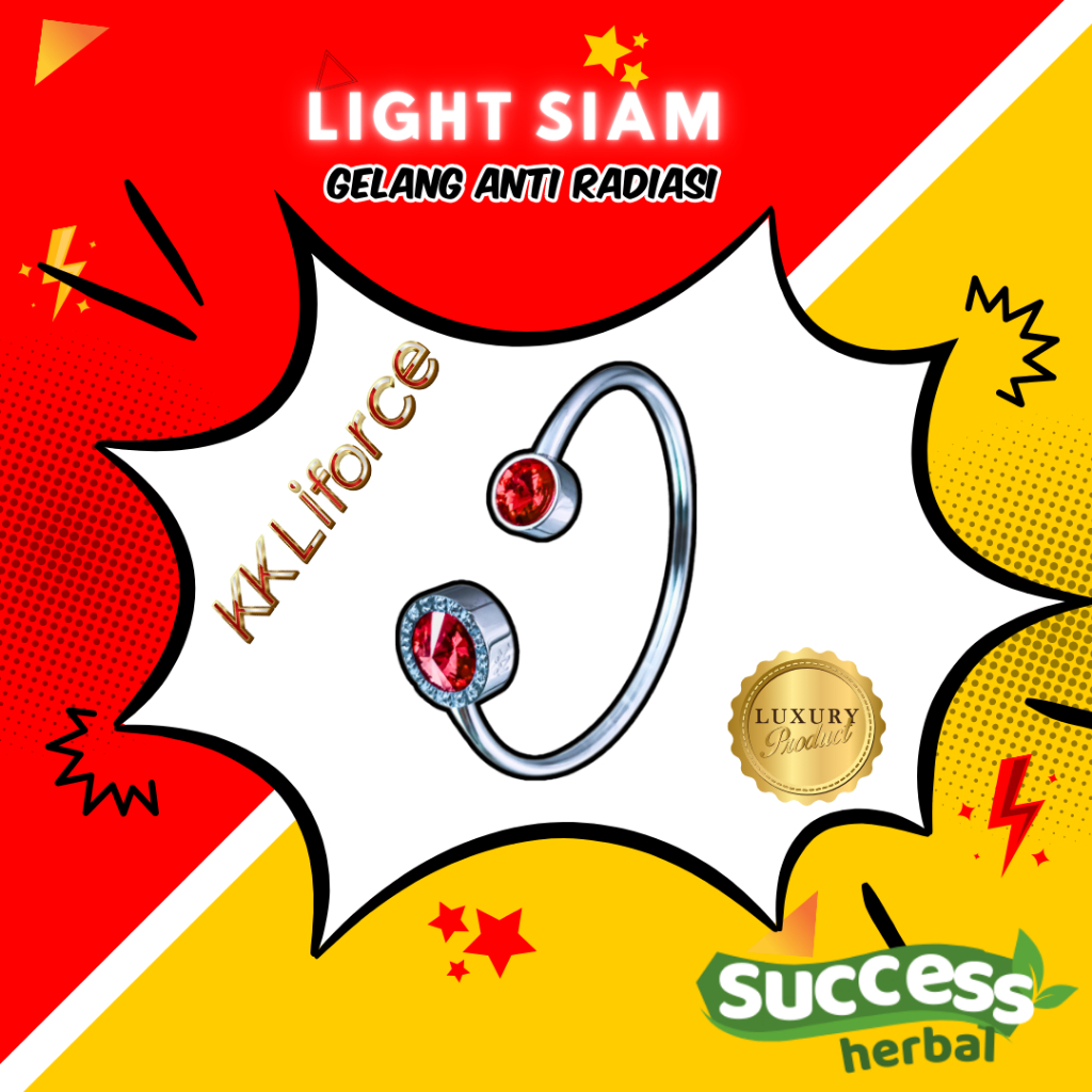 Gelang Energi Untuk Kesehatan Wanita KK Liforce KK Lifeforce Light Siam Bracelet Merah Original Asli