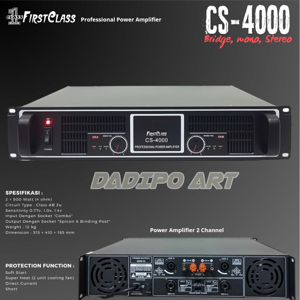 Power Amplifier FC Firstclass CS4000 CS 4000 CS-4000 cs4000 Original