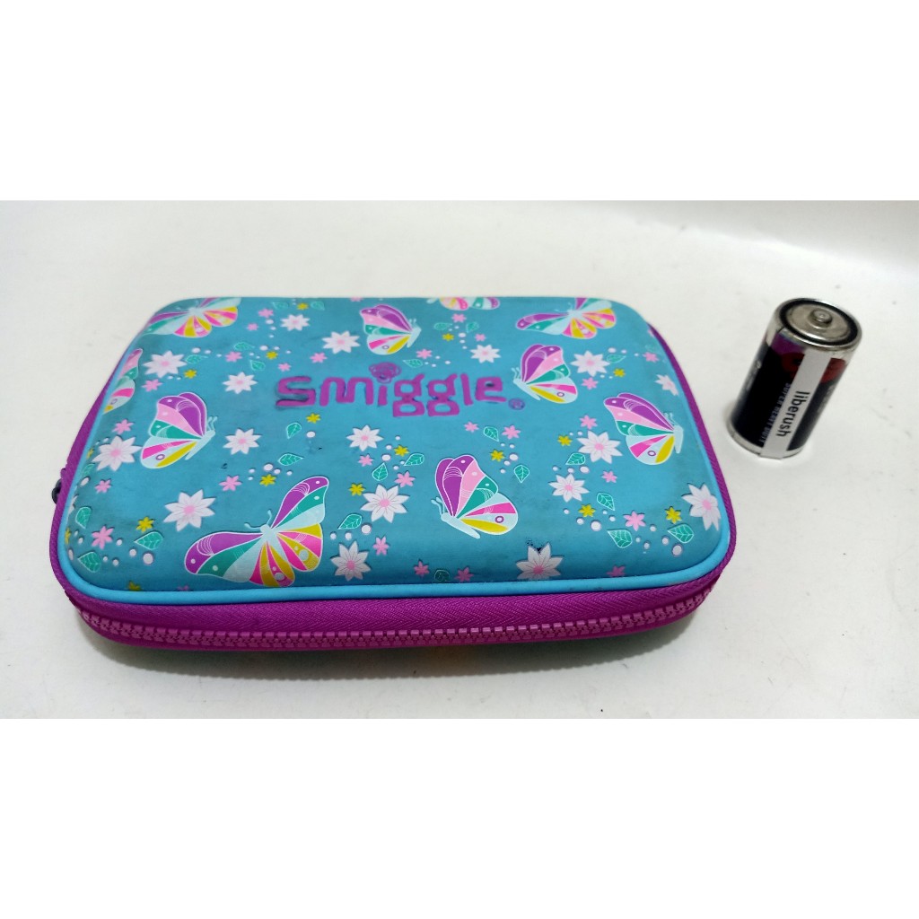 

smiggle hardtop hardcase butterfly pencil case kotak pensil