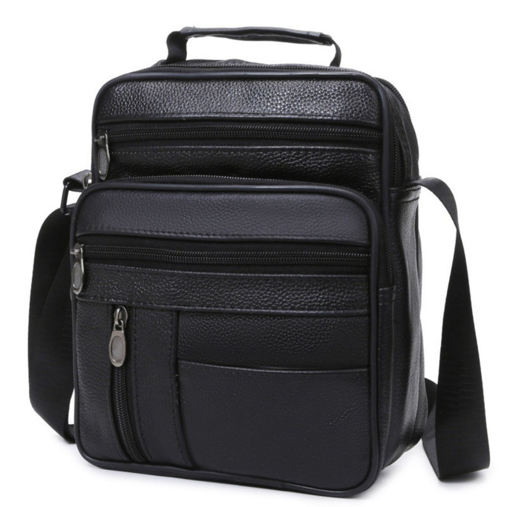 Tas Selempang Kulit/Tas Selempang Pria/Tas Kulit Kantor/Tas Kulit Selempang Sedang