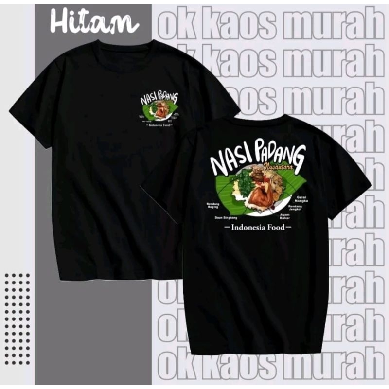 KAOS INDONESIA FOOD NASI PADANG