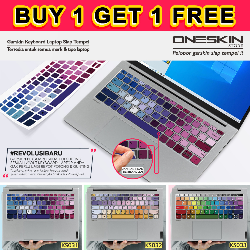 Garskin Stiker Sticker keyboard laptop Dell gambar custom katalog 31