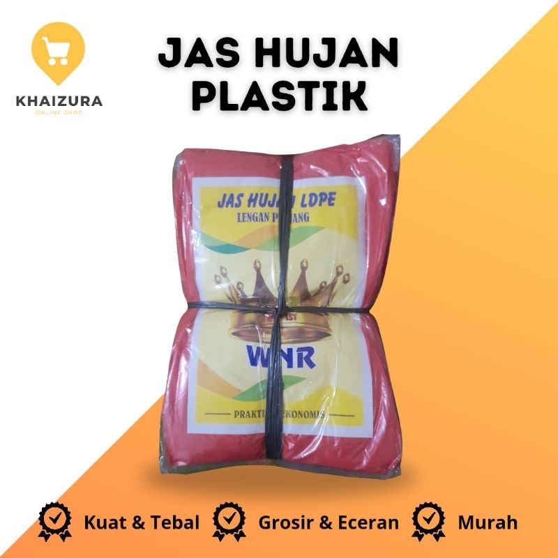 Jas Hujan Plastik LDPE ponco, kuat, tebal, murah Jas hujan plastik atasan jas hujan pria wanita