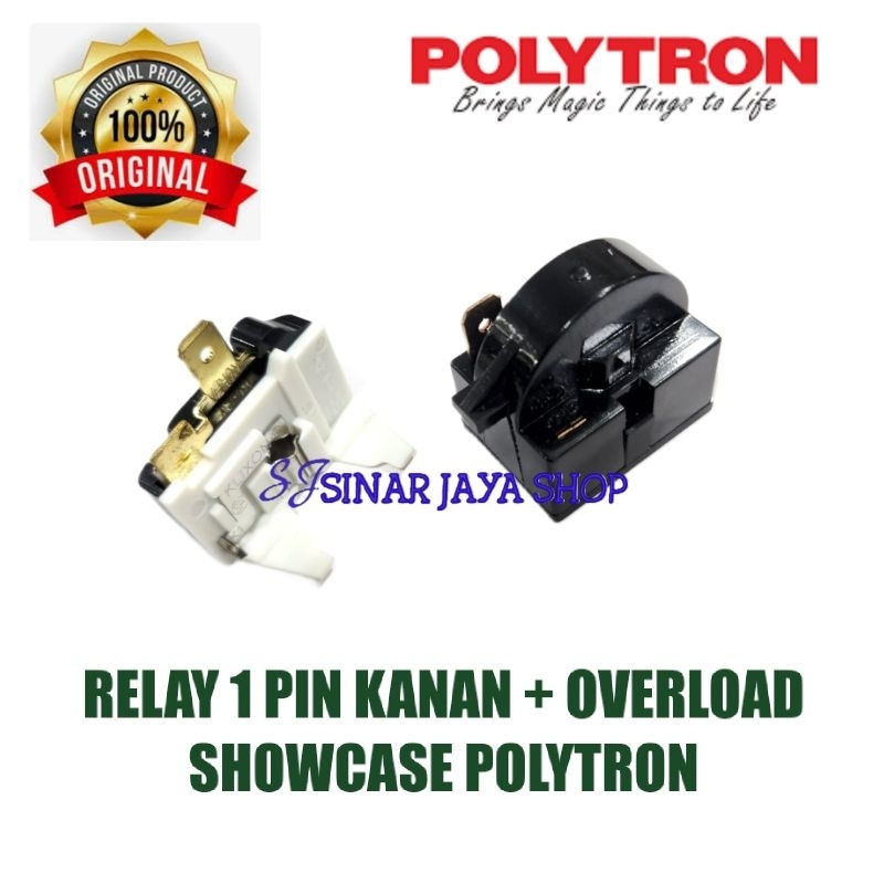 Relay 1 Pin Kanan Ptc Overload Showcase / Lemari Pedingin Polytron