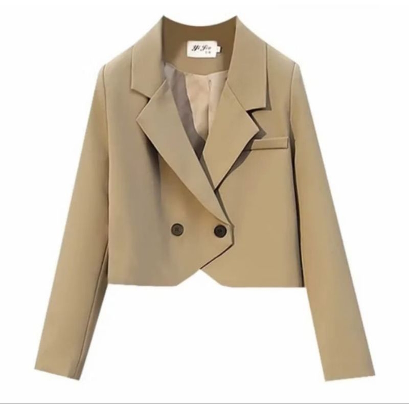 Jas Wanita Blazer Crop Top Ala Korea /Jas wanita Kekinian /Jas Blazer Stylish Setengah Badan