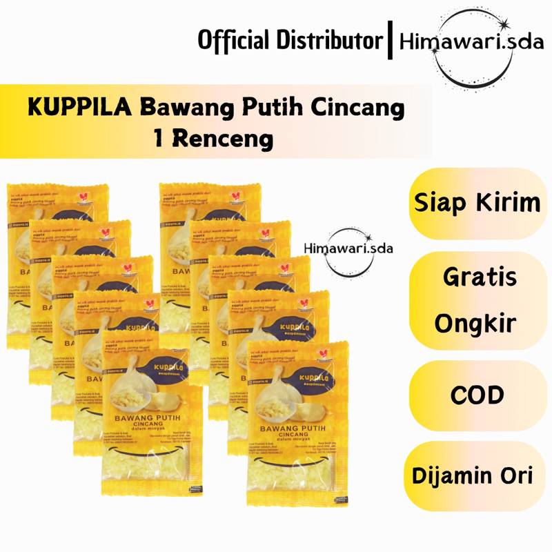 

Kupilla Bawang putih Cincang 1 renceng isi 10pcs