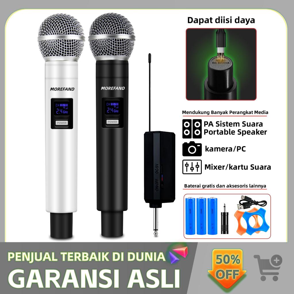 Mickey Microphone Karaoke Profesional Wireless SM-58 UHF Mikrofon Suara Baik