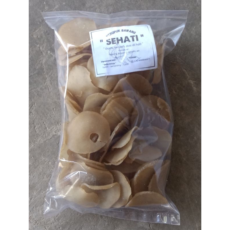 

KERUPUK RAMBAK BAWANG " SEHATI " ( Mentah )