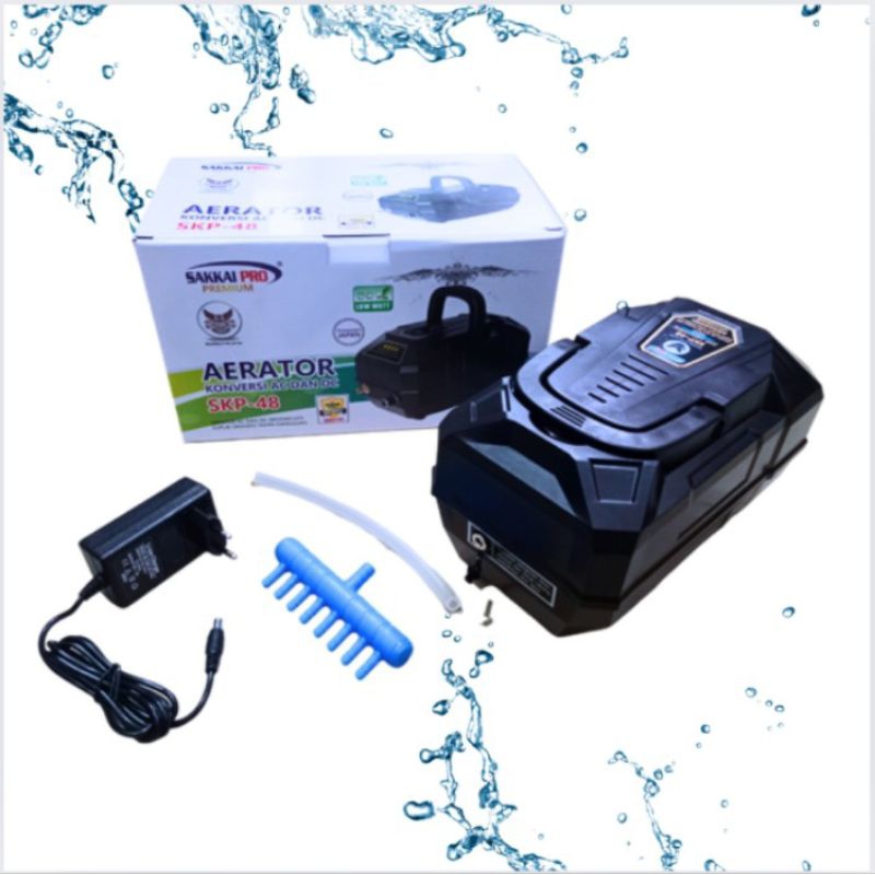 SAKKAI PRO SKP 48 POMPA UDARA AIRPUMP AERATOR KONVERSI AC DC