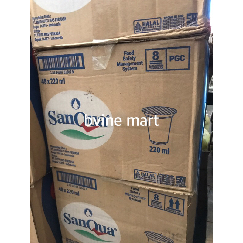 

Sanqua dus gelas botol 220ml 600ml 1500ml