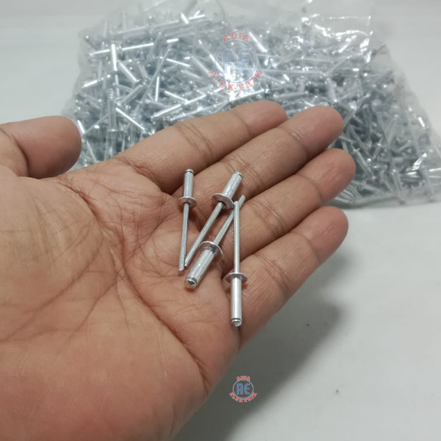 Paku Rivet 4mm x 11mm Tipe 540 Isi 100 Pcs Dan Eceran Termurah