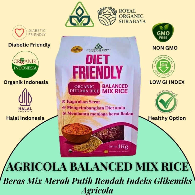 

Beras Diet Organik Agricola Premium,NonGMO, Gizi Seimbang, Cocok untuk Diet dan Diabet