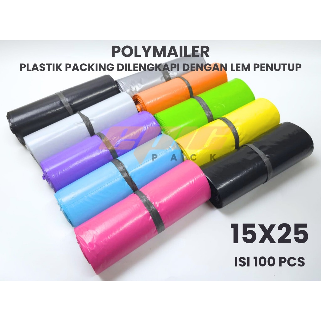 

POLYMAILER 15x25 CM HITAM DAN WARNA