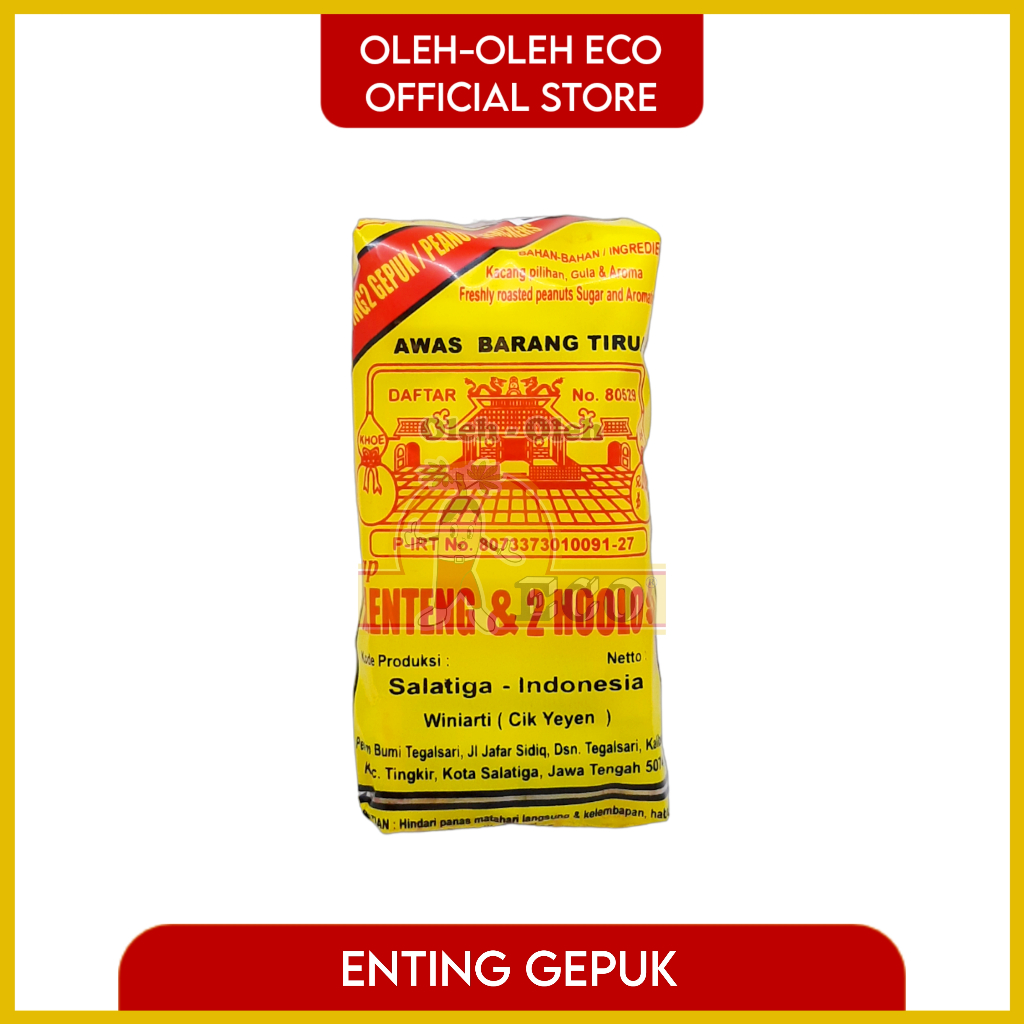 

Enting Enting Kacang Gepuk Salatiga CAP KLENTENG DAN 2 HOOLO