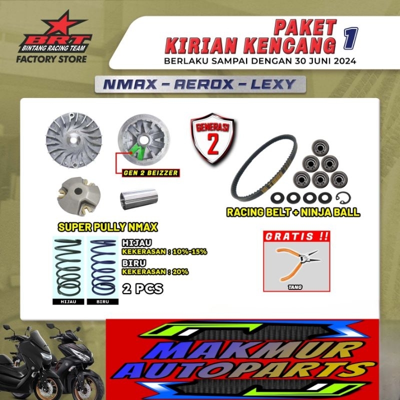 Paker Kirian Kencang 1 NMAX/AEROX/LEXI BRT (BINTANG RACING TEAM BRT)