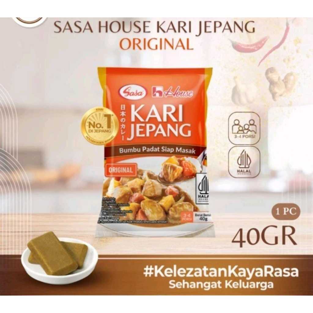 

Sasa House Kari Jepang Bumbu padat siap Masak 40gram Praktis (1pcs)