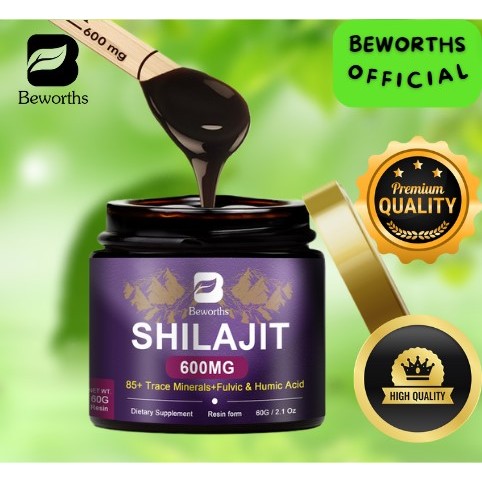BEWORTHS 100% Kemurnian Tinggi Pasta Kapsul Resin Shilajit Himalaya Murni - Mineral Shilajit Organik
