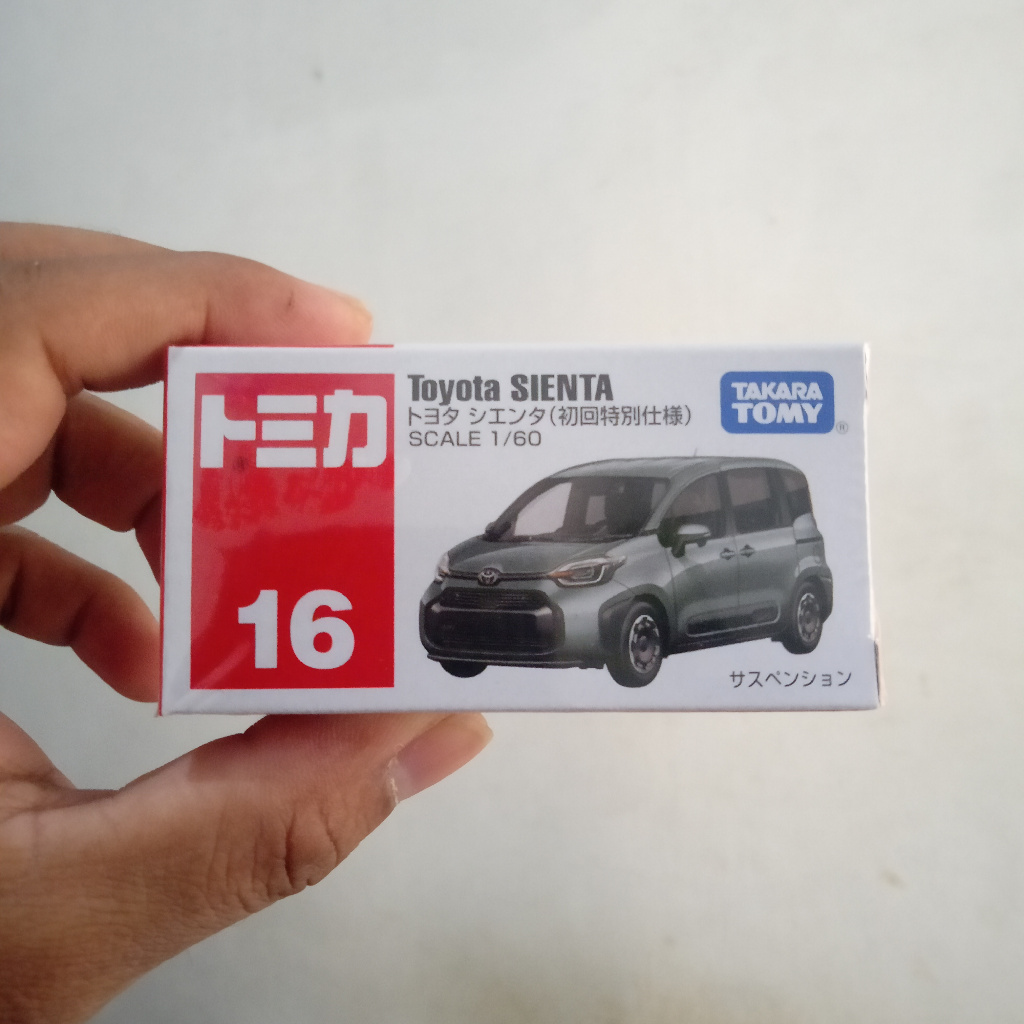 Tomica No 16 Toyota Sienta Takara Tomy Diecast Mobil miniatur mobil mainan anak