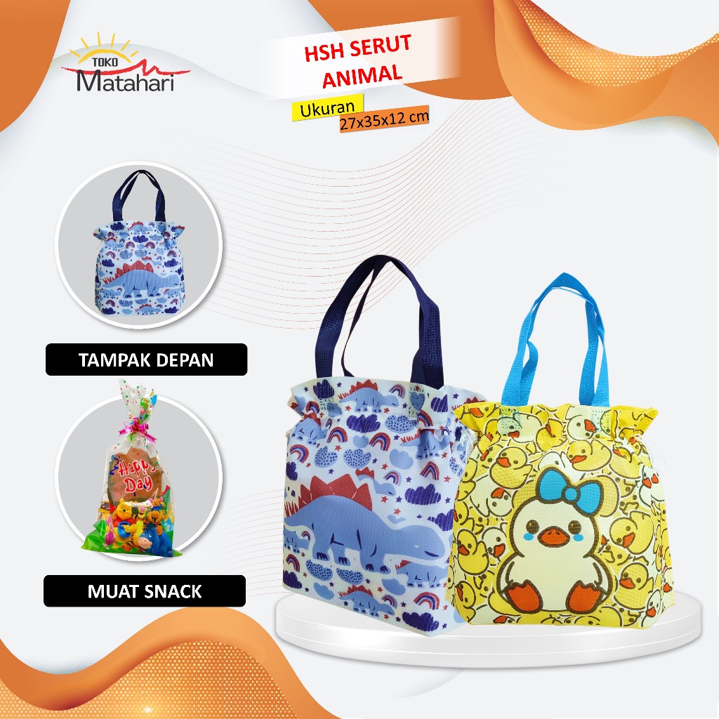 

[GROSIR] Goodie Bag Birthday Animal Tas Ulang Tahun Anak Tas Bento Birthday Tas Hampers Birthday 27X35X12