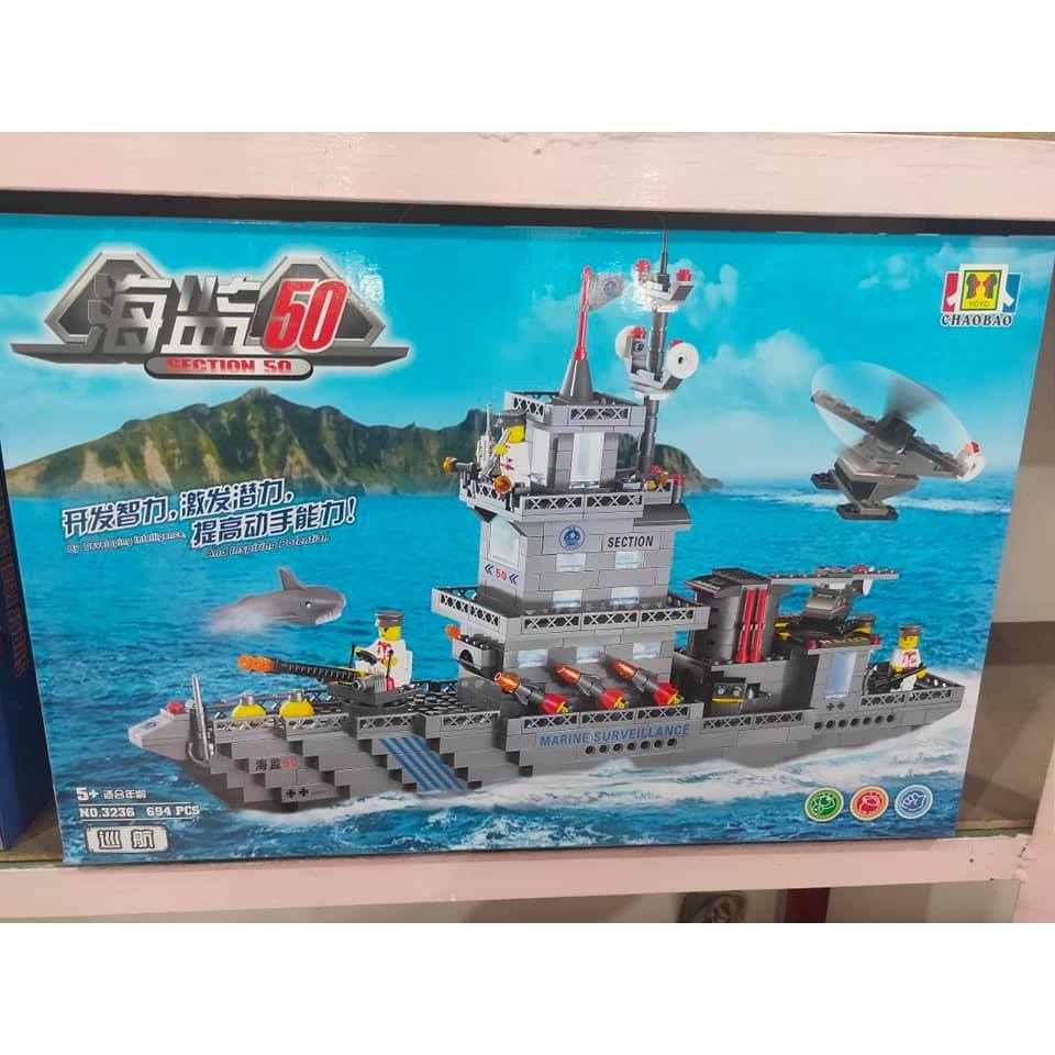 Lego Brick Destroyer Kapal Perang 694pcs