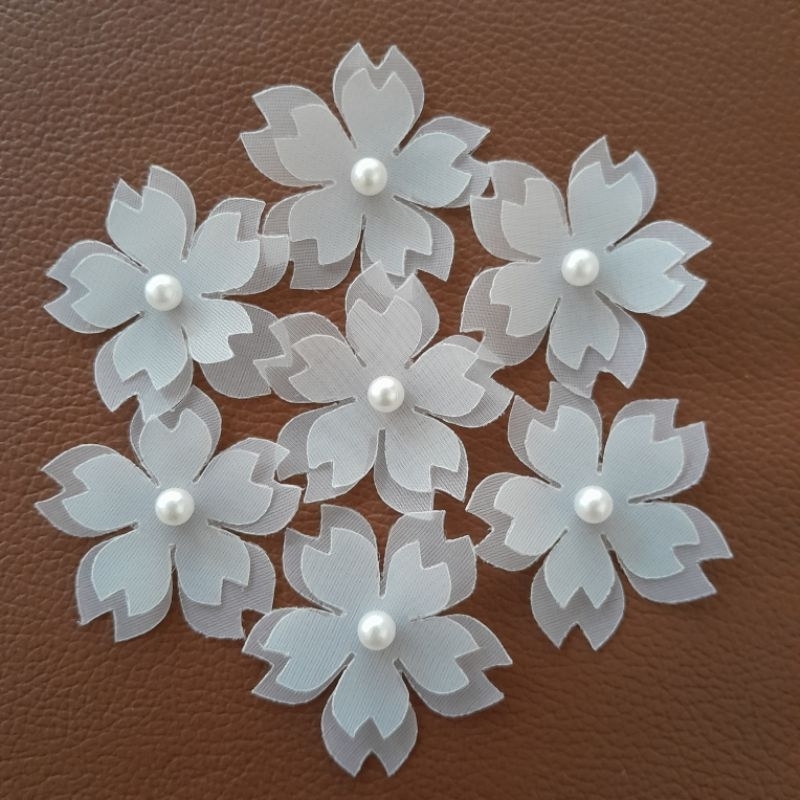 [PER LUSIN] Aplikasi bunga organza