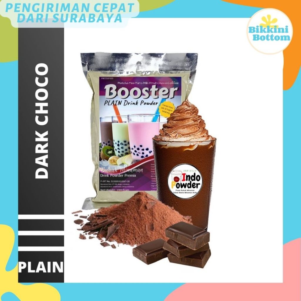 

Bubuk Minuman DARK CHOCO 1KG PLAIN/Powder COKLAT DARK 1KG/Bubuk DARK CHOCO INDOPOWDER BOOSTER PLAIN