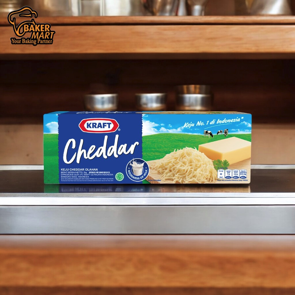 

Kraft Cheddar Keju Potong 250gr