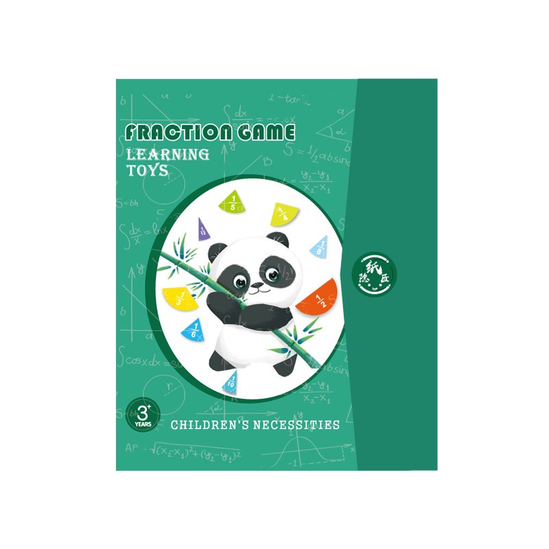 fraction game wooden travel toy mainan anak belajar pecahan matematika