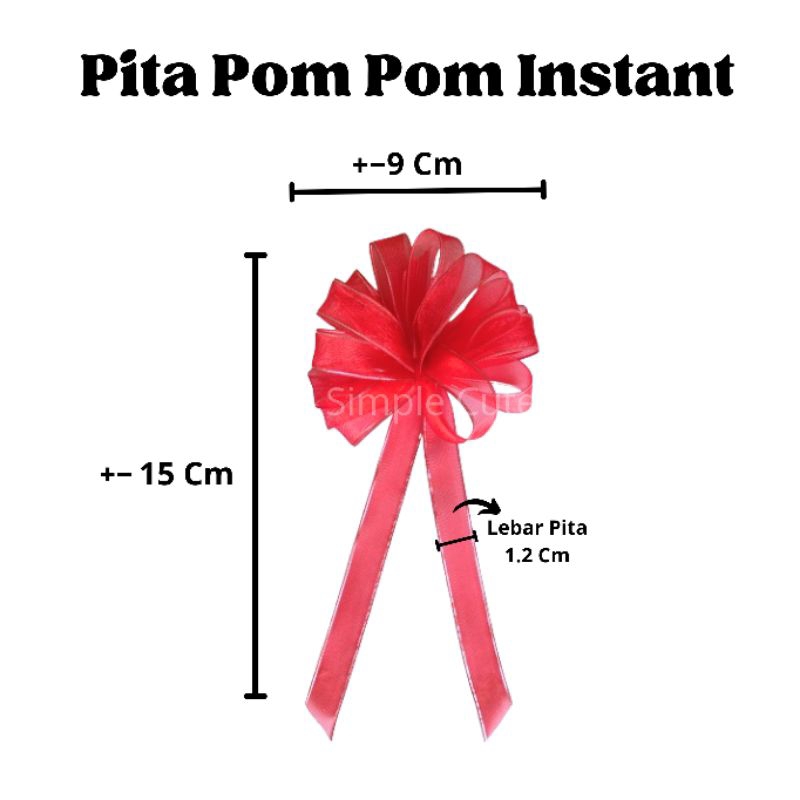 

pita pom pom 1 cm pita hampers cantik lucu