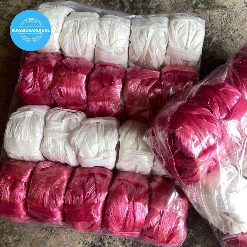 

(20pcs)tali rafia tali plastik merah putih agustus