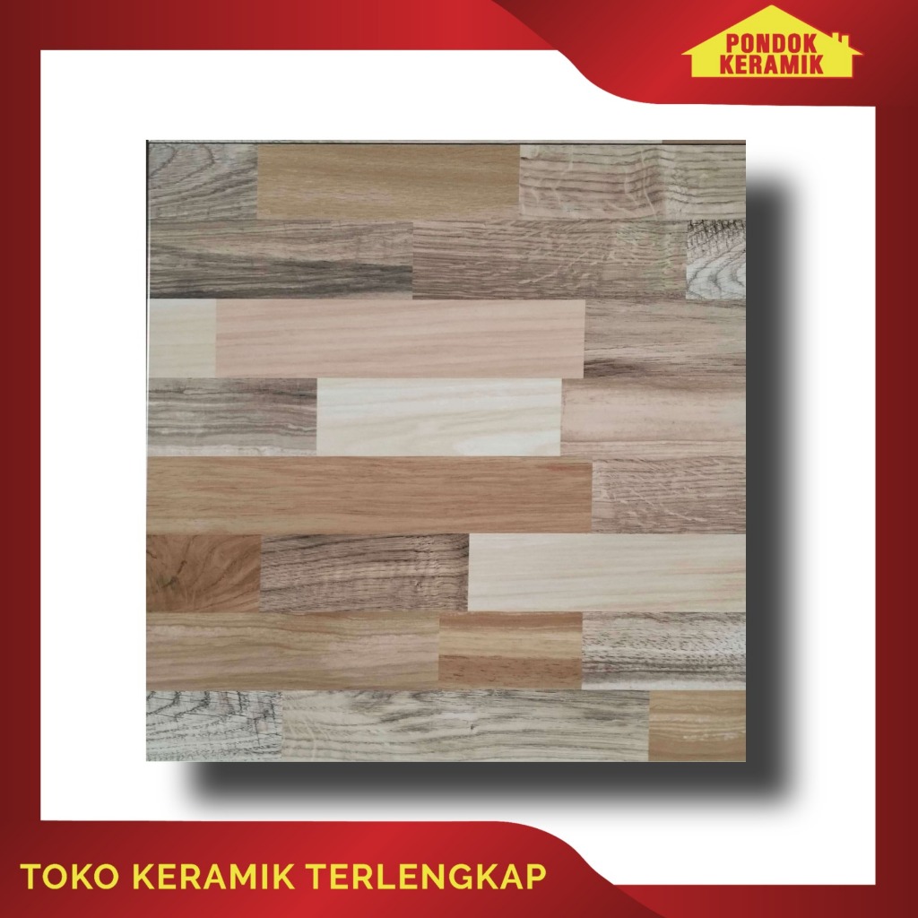 Keramik Lantai Massimo Ukuran 60x60 Austria M Cream Motif Serat Kayu