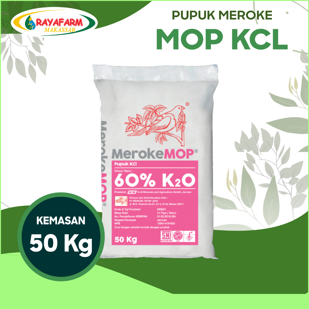 Pupuk Meroke MOP KCL Kemasan 50 Kg