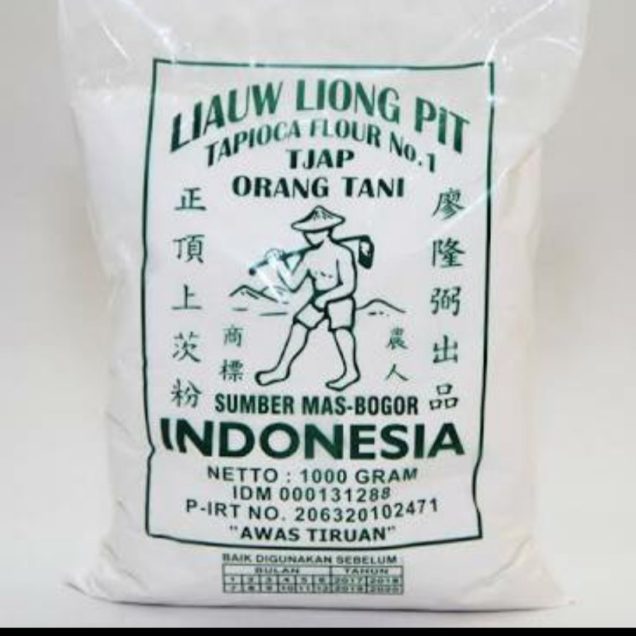 

TEPUNG SAGU TANI CAP LIAUW LIONG PIT 1 KG | SAGU ORANG TANI | TEPUNG TAPIOKA