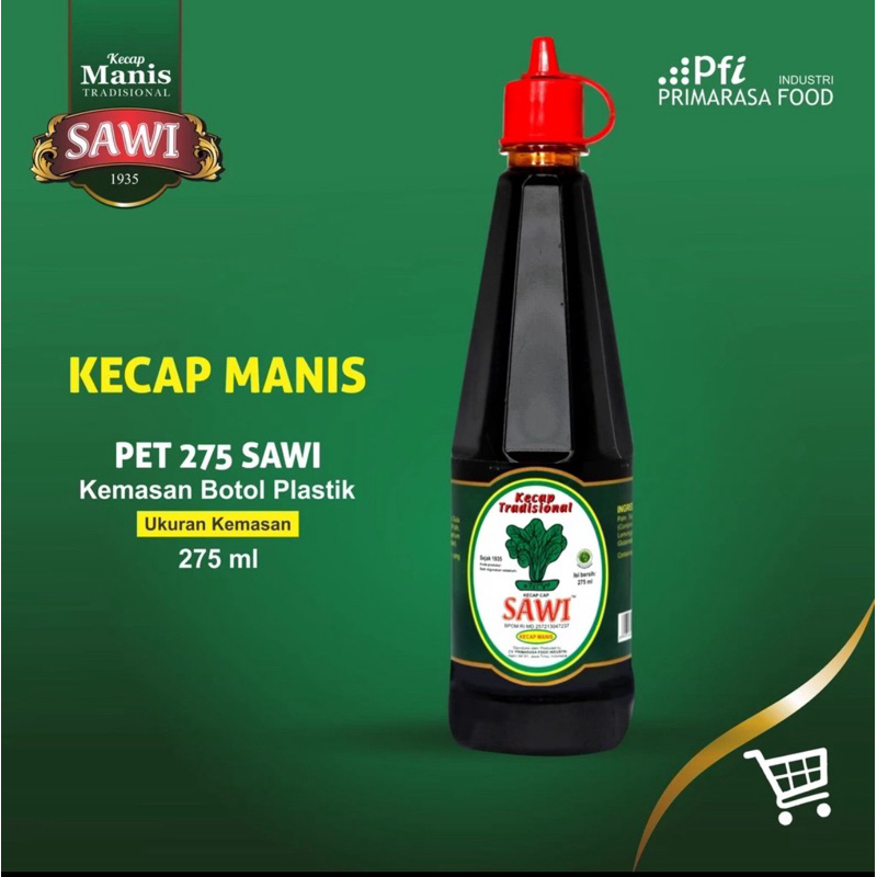 

Kecap Manis Cap Sawi 275ml Kemasan Botol Plastik