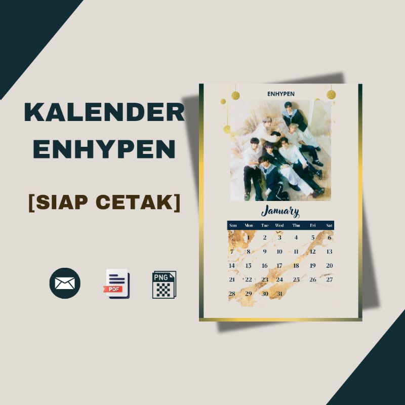 

SIAP CETAK!!! KALENDER ENHYPEN ORANGE BLOOD | DESAIN KALENDER