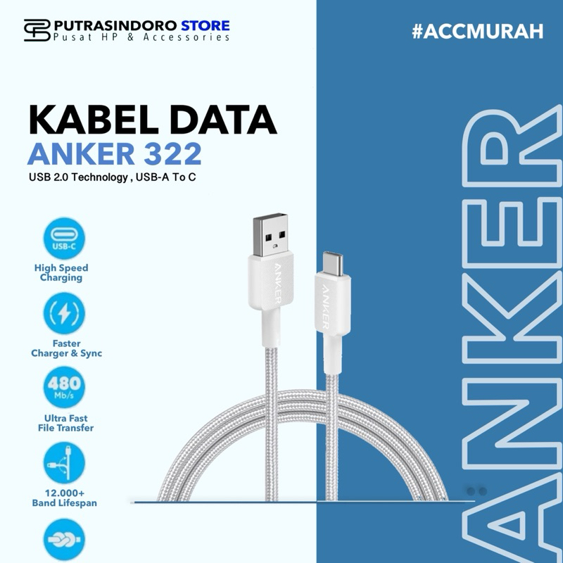 Kabel Data Anker Type C 322