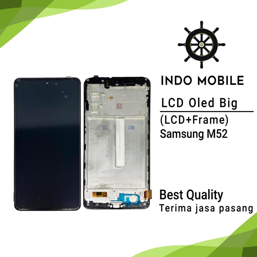 LCD SAMSUNG M52 ORIGINAL+ FRAME BERGARANSI